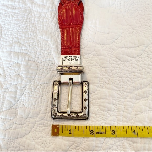 Brighton Reversible Red & Black Braided Leather Belt - M main image 12